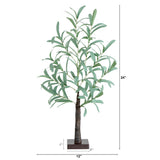 2’ Lighted Artificial Olive Tree with 60 Warm White LED Lights