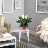 2’ Spathiphyllum Artificial Plant in Terra-Cotta Planter