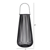 2’ Vintage Black Metal Wire Tea Votive Lantern Candle Holder