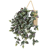 20” Wandering Jew Artificial Plant in Decorative Hanging Frame