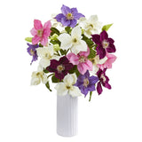 21” Anemone Artificial Arrangement in White Vase