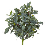 21” Olive Bush with Berries Artificial Plant (Set of 3)