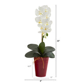 23” Phalaenopsis Orchid Artificial Arrangement in Vase