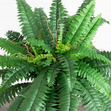 24” Artificial Self-Shaped Boston Fern Plant in Black Planter
