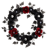 24” Eyeball Rose Halloween Artificial Wreath