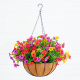 24" UV Resistant Artificial Daisy Hanging Basket DIY Kit (Indoor/Outdoor)