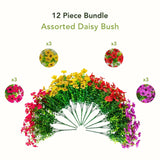 24" UV Resistant Artificial Daisy Hanging Basket DIY Kit (Indoor/Outdoor)