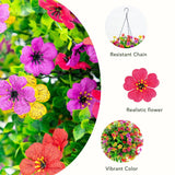 24" UV Resistant Artificial Daisy Hanging Basket DIY Kit (Indoor/Outdoor)