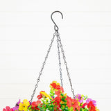 24" UV Resistant Artificial Daisy Hanging Basket DIY Kit (Indoor/Outdoor) - Set of 2