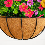 24" UV Resistant Artificial Daisy Hanging Basket DIY Kit (Indoor/Outdoor) - Set of 2