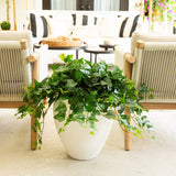 24" UV Resistant Artificial Puff Ivy Hanging Plant (Indoor/Outdoor) - Set of 3