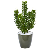 25” Succulent Artificial Plant in Green Planter