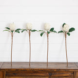 26" Artificial King Protea Flower Stems - Set of 4
