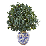 26” Olive with Berries Artificial Plant in Decorative Vase