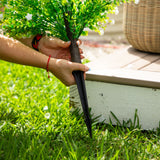 26” UV Resistant Artificial Flowering Rose Bush with Integrated Ground Stake (Indoor/Outdoor) - Set of 2