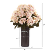27” Hydrangea Artificial Plant in Decorative Planter