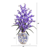 28” Dancing Lady Orchid Artificial Arrangement in Decorative Vase
