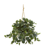 28” Fittonia Artificial Plant in Hanging Metal Bucket