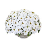29” Giant Poinsettia Artificial Arrangement in Large Cement Bowl
