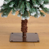 3', 4', 5' Pre-Lit Frosted Artificial Christmas Tree Set with Warm LED Lights - Set of 3