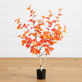 3' Autumn Birch Artificial Fall Tree