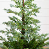 3' Pre-Lit Artificial Christmas Tree in Jute Wire Planter with 30 Warm White LED Lights