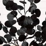 3' Pre-Lit Artificial Halloween Black Eucalyptus Tree with 80 Orange & Purple LED Lights