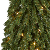 3’ Grand Alpine Artificial Christmas Tree with 50 Clear Lights and 193 Bendable Branches on Natural Trunk