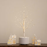 3’ Pre-Lit Artificial White Birch Tree with 120 Warm White LED Lights
