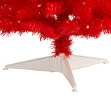 3’ Red Artificial Christmas Tree with 50 LED Lights and 118 Bendable Branches