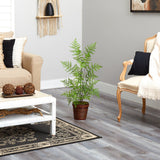 3’ Ruffle Fern Artificial Tree in Basket