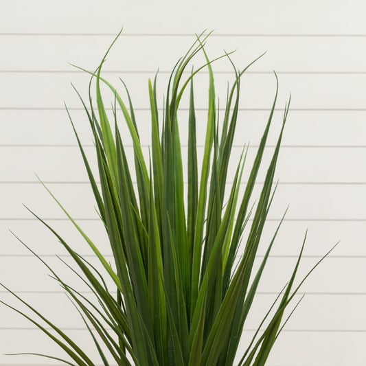 3’ UV Resistant Artificial Grass Plant in White Tower Planter (Indoor/Outdoor)