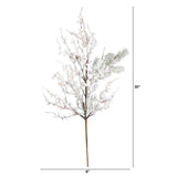 30" Artificial Flocked Berry Stems - Set of 3