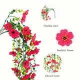 30" UV Resistant Artificial Daisy Hanging Plant (Indoor/Outdoor) - Set of 6