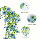 30" UV Resistant Artificial Daisy Hanging Plant (Indoor/Outdoor) - Set of 6