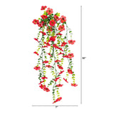 30" UV Resistant Artificial Daisy Hanging Plant (Indoor/Outdoor) - Set of 6
