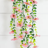 30" UV Resistant Artificial Daisy Hanging Plant (Indoor/Outdoor) - Set of 6
