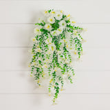 30" UV Resistant Artificial Morning Glory Hanging Plant (Indoor/Outdoor) - Set of 6