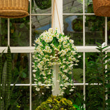 30" UV Resistant Artificial Morning Glory Hanging Plant (Indoor/Outdoor) - Set of 6