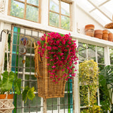 30" UV Resistant Artificial Morning Glory Hanging Plant (Indoor/Outdoor) - Set of 6