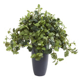 31” Dusty Miller Artificial Plant in Gray Planter