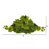 31” Grape Leaf Artificial Ledge Plant