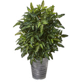 32” Bracken Fern Artificial Plant in Decorative Tin Planter