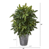 32” Bracken Fern Artificial Plant in Decorative Tin Planter