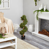 33” Boxwood Topiary Spiral Artificial Tree (Indoor/Outdoor)
