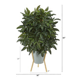 33” Bracken Fern Artificial Plant in Green Planter with Stand