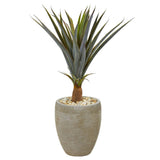 34” Agave Succulent Artificial Plant in Sandstone Planter