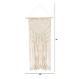 34” x 18” Hand Crafted Boho Macrame Wall Hanging Decor