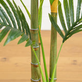 3.5' Artificial Areca Palm Tree in White Round Planter