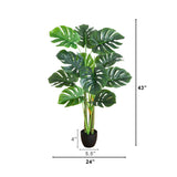 3.5' Artificial Monstera Tree